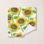 Motif d'aquarelle des tournesols (Gant de toilette)