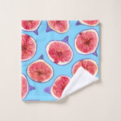 Motif d'aquarelle des tranches de fibres (Gant de toilette)