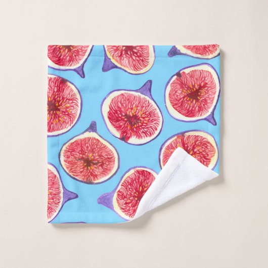 Motif d'aquarelle des tranches de fibres (Gant de toilette)