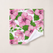 Motif d'aquarelle d'hibiscus rose (Gant de toilette)