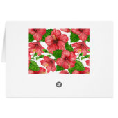 Motif d'aquarelle d'hibiscus rouge (Dos Horizontal)