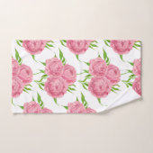 Motif d'aquarelle du bouquet de pivoine (Serviette à main)