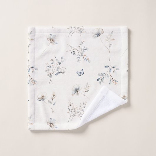 Motif d'aquarelle Fleur sauvage Delicate ID1102 (Gant de toilette)