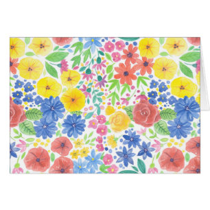 Motif d'aquarelle florale
