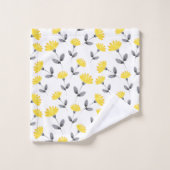 Motif d'aquarelle gris jaune (Gant de toilette)