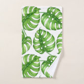 Motif d'aquarelle Monstera (Serviette à main)
