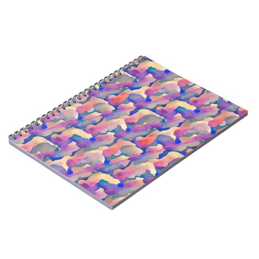 Motif d'aquarelle multicolore - Carnet (Côté gauche)