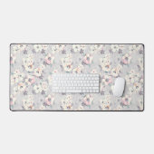 Motif d'aquarelle rose doux (Clavier et souris)