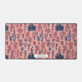 Motif d'aquarelle rose et bleu inspiré du corail (Recto)