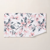 Motif d'aquarelle rose et gris (Serviette à main)