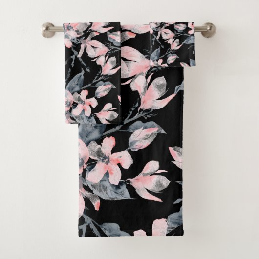 Motif d'aquarelle rose et gris (En situation)