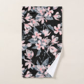 Motif d'aquarelle rose et gris (Serviette à main)