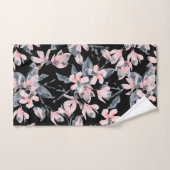 Motif d'aquarelle rose et gris (Serviette à main)