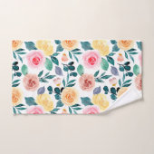 Motif d'aquarelle Rose jaune rose rose (Serviette à main)