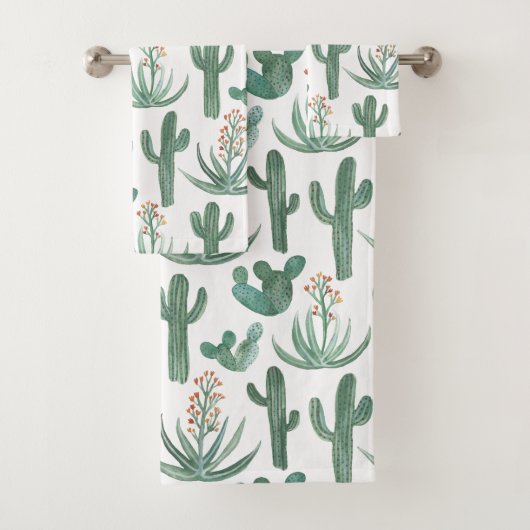 Motif d'aquarelle Succulent Cactus du désert (En situation)