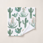Motif d'aquarelle Succulent Cactus du désert (Gant de toilette)