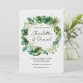 Motif d'aquarelle topique | FAIRE-PART DE MARIAGE (Debout devant)