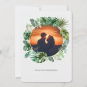 Motif d'aquarelle topique | FAIRE-PART DE MARIAGE (Dos)