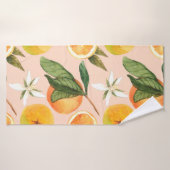 Motif d'aquarelle transparente avec mandarines (Serviette de bain)