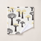 Motif d'arbre baobab fantaisiste (Gant de toilette)