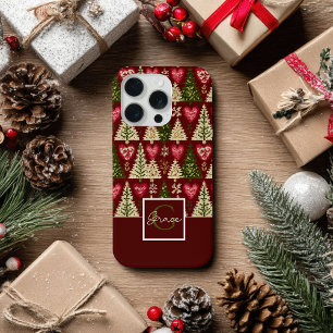 Motif d'arbre de Noël au tricot mignon