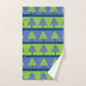 Motif d'arbre de Noël bleu vert (Serviette à main)