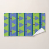 Motif d'arbre de Noël bleu vert (Serviette à main)