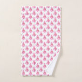 Motif d'arbre de Noël Flamant Rose (Serviette à main)