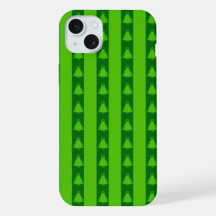 Motif d'arbre de Noël rayé vert