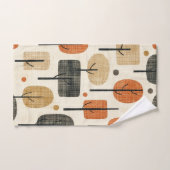 Motif d'arbre moderne du milieu du siècle (Serviette à main)