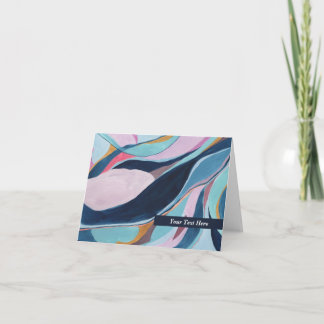 Motif d'art abstrait aquarelle personnalisé carte