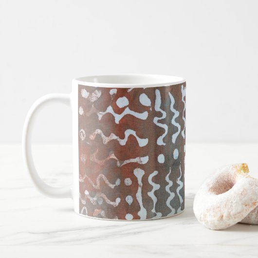 Motif d'art Abstrait Batik Coffee Mug (Avec donut)