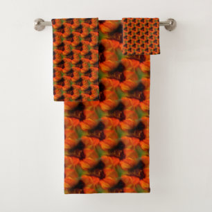 Motif D'Art Abstrait Orange Et Brown
