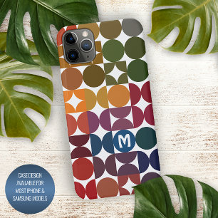 Motif d'art bleu foncé orange rouge vert milieu du