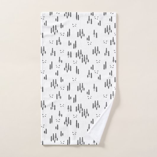 Motif d'art de Forest Line (Serviette à main)