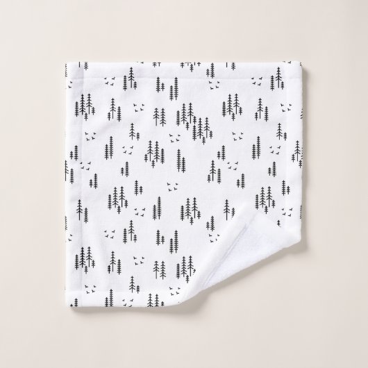 Motif d'art de Forest Line (Gant de toilette)