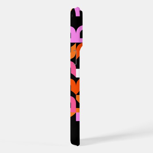 Motif d'art du Midsiècle noir rose chaud (Côté droit)