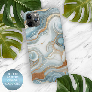 Motif d'art en marbre bleu Turquoise gris or