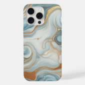 Motif d'art en marbre bleu Turquoise gris or (Verso)