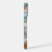 Motif d'art en marbre bleu Turquoise gris or (Côté droit)