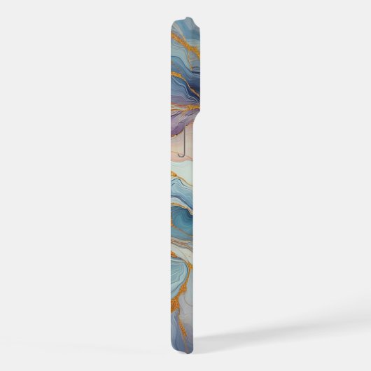 Motif d'art en marbre bleu violet rose (Côté droit)