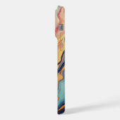 Motif d'art en marbre d'or rose bleu foncé Aqua (Côté gauche)