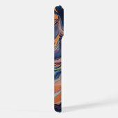 Motif d'art en marbre d'or rose bleu foncé Aqua (Côté droit)