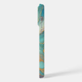 Motif d'art en marbre rose violet Turquoise Aqua B (Côté gauche)