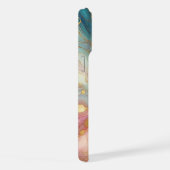 Motif d'art en marbre rose violet Turquoise Aqua B (Côté droit)