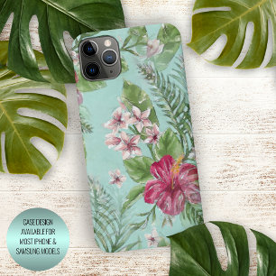 Motif d'art floral Aqua Turquoise Bleu Vert Rose