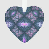 motif d'art fractal 3D Turquoise Purple Pink Heart (devant)