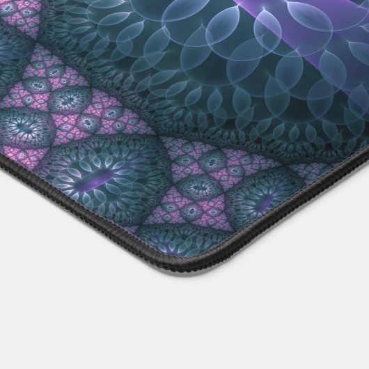 motif d'art fractal 3D Turquoise violet rose (Coin)