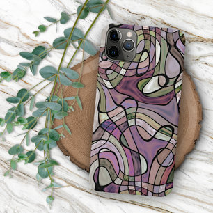 Motif d'art mosaïque violet gris noir rétro