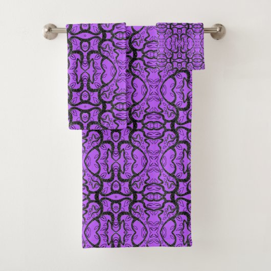 Motif d'art noir violet Abstrait - Choisir la coul (En situation)